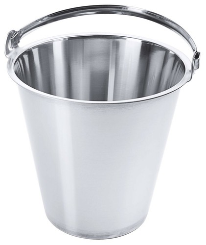 Eimer edelstahl seidenmatt - eimer,,