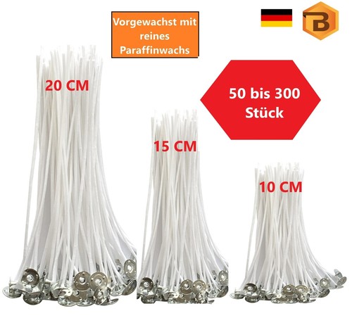 Kerzendocht 20cm mit - 10,15,20cm,